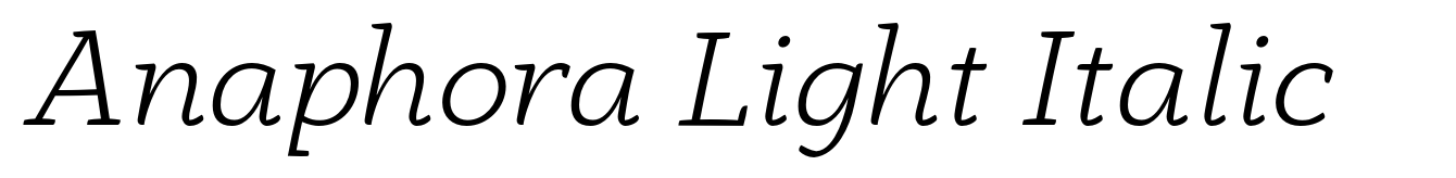 Anaphora Light Italic